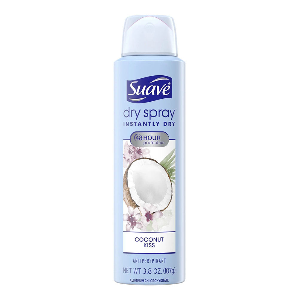 Suave Coconut Kiss Dry Spray Antiperspirant Deodorant, 3.8 Oz